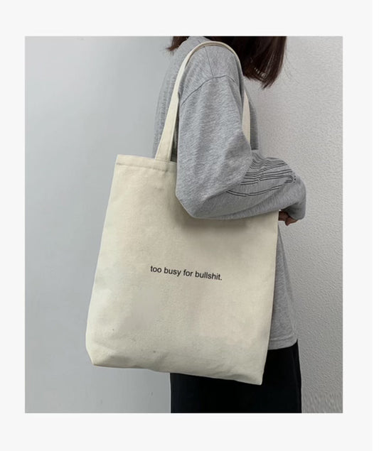 too busy tote bag